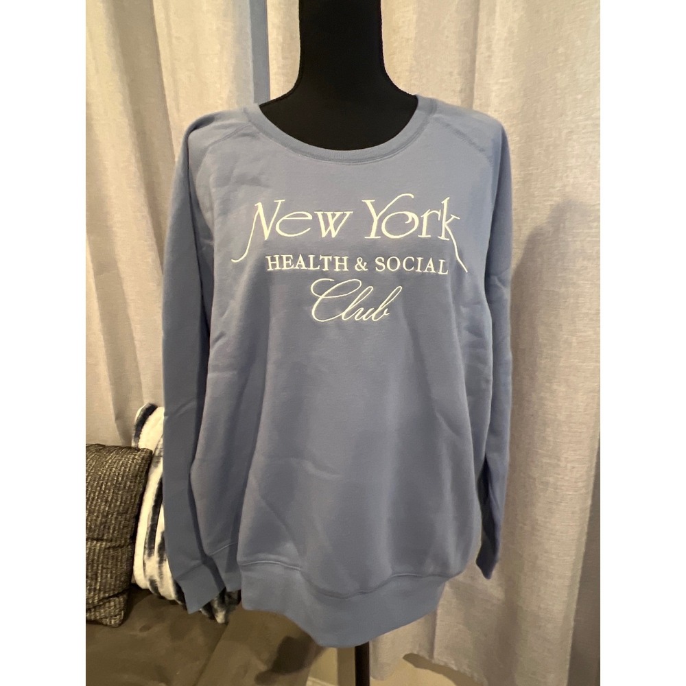 Wildfox $98MSRP NYC Blue Graphic Sweatshirt Pullover Large - Picture 3 of 8
